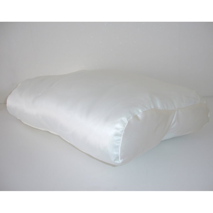 Tempur Original Neck Contour Pillow COVER ONLY Ivory Satin Medium