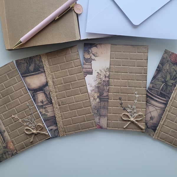 Multipack greetings cards set - blank any occasion note cards