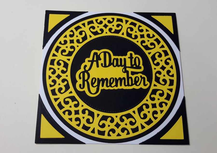 A Day to Remember greeting card - Yellow and Black