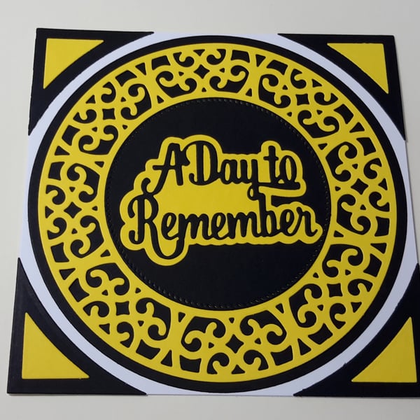 A Day to Remember greeting card - Yellow and Black