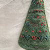 Christmas tree - vintage French printed tree with a Ruby red  bobbin