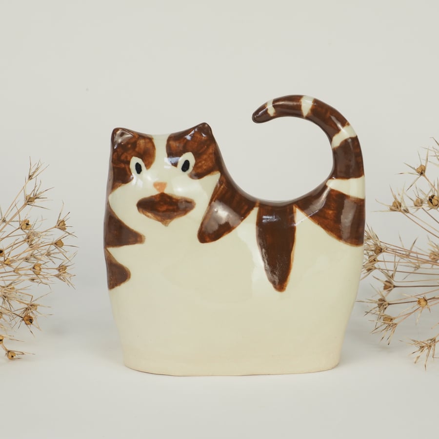 Pottery Brown Stripe Tabby Kitten
