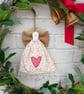 Primitive fabric angel, Christmas angel, hanging decorations, fabric angel - Image 1