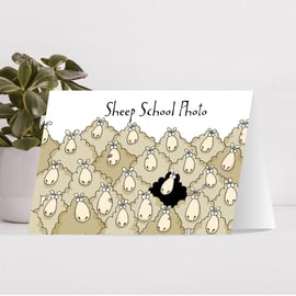 card  'Sheep School Photo'