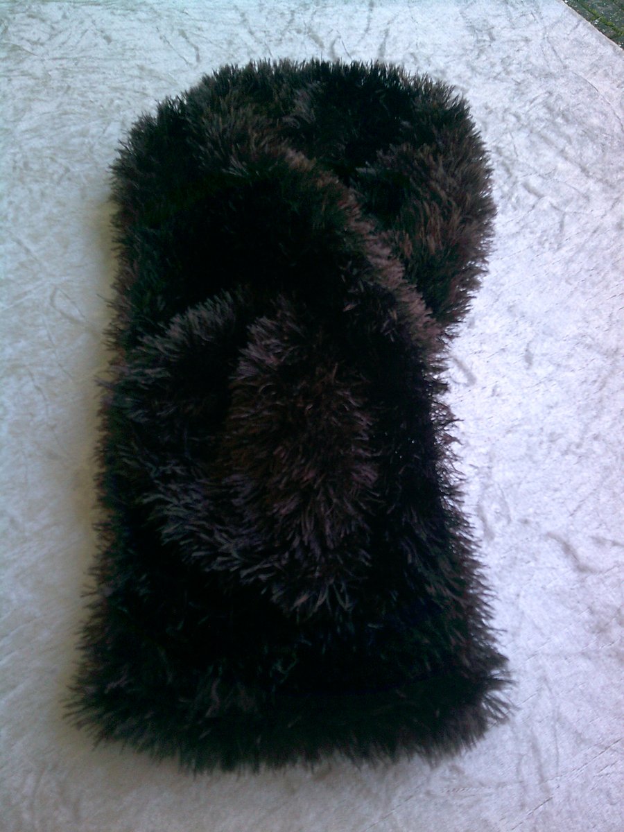 Hand Knitted Dark Brown Necktie