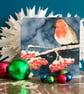 Pack of eight 'Robin & Rowanberries' Christmas cards