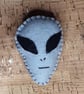 Alien Grey Felt Brooch - Image 1