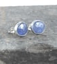 Sterling silver and tanzanite stud earrings - Image 4