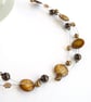 Golden Brown Necklace - Coffee Floating Pearl Necklaces - Multi Strand Jewellery - Image 1