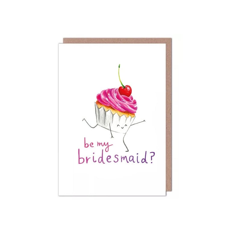 Be My Bridesmaid Cupcake Card