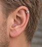 Sterling Silver Ear Cuff - Hammer Textured - 3mm  - Image 6
