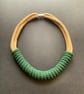 Blue Nautical Knotted Rope Statement Necklace, Chunky Statement crochet necklace - Image 8