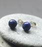 Lapis Lazuli & Sterling Silver Stud Earrings - Image 1