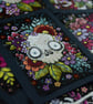 bony botanical skull - original aceo - Image 2