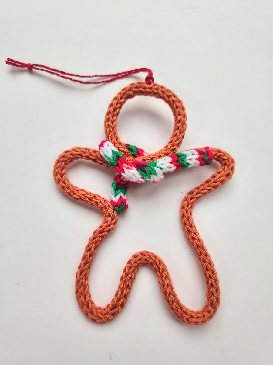 Knitted wire gingerbread man