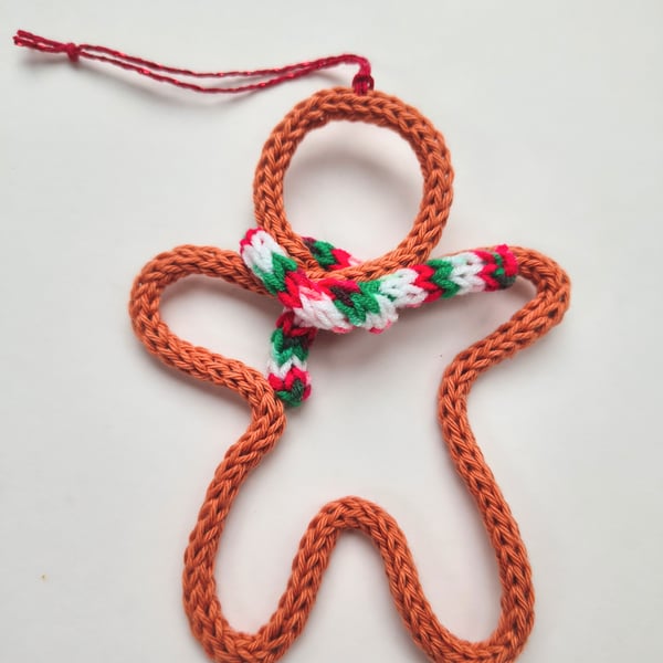 Knitted wire gingerbread man