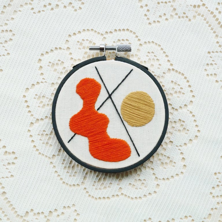 Chaos Theory Abstract No.14 - Orange Mini Mood Abstract Art Piece