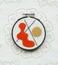 Chaos Theory Abstract No.14 - Orange Mini Mood Abstract Art Piece - Image 1
