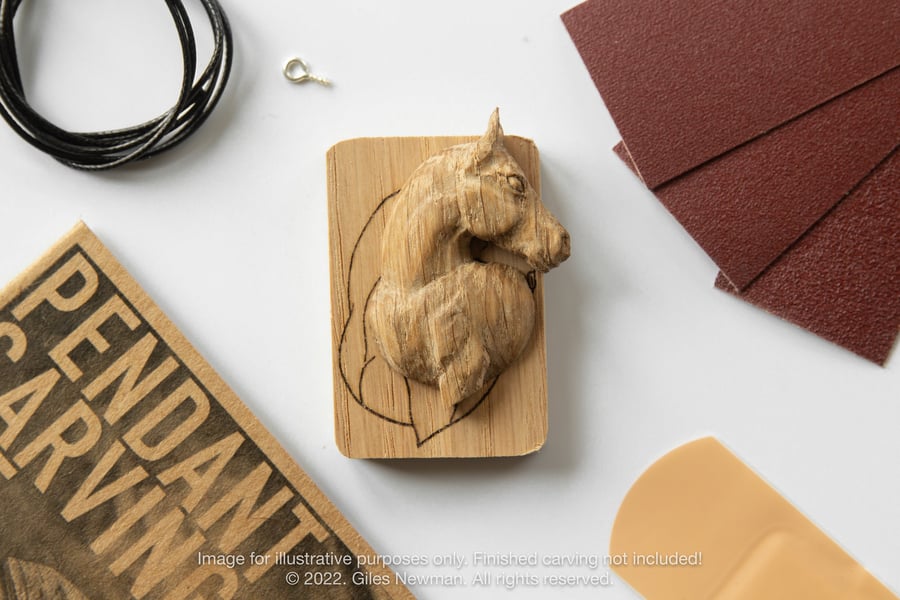 Horse Portrait Pendant Carving Kit (Advanced)