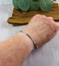 Silver Cuff - Embossed Abstract Pattern with Antiqued Finish. Size Medium - Image 5