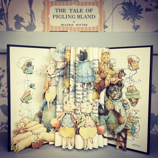 The Tale of Pigling Bland Book Sculpture