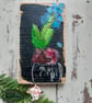Small spring painting on reclaimed wood - Image 2