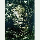 FOREST PATH - original hand-pressed offset wood cut print