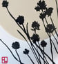 Botanical art, Garden Chives, ink shadow painting, original, handmade, signed - Image 2