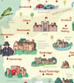 Kent map A3 illustrated poster - Image 2