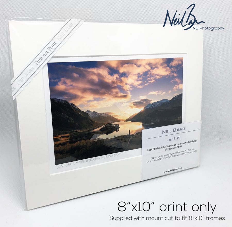 Loch Shiel & Glenfinnan Monument Scotland - A5 (10" x 8") Unframed Print
