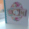 Floral decoupage card for mum