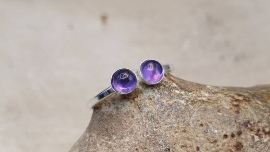 Amethyst adjustable ring new arrivals