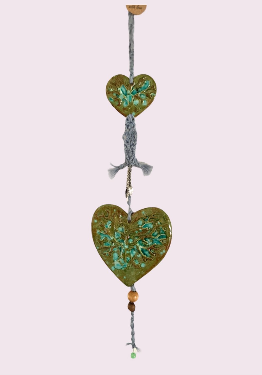 Tree of Life Double Heart Wall Hanging 