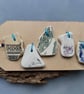 Top drilled sea pottery pieces for jewellery making 
