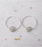sterling silver hoop and wire earrings - jewellery handcrafted in South London - Image 6