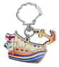 Lifeboat Keyring - Wooden Key Fob with Anchor - Maple Wood Seaside Key Chain - Image 1