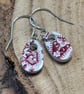 Handmade Ceramic Earrings One of a Kind Sterling Silver Eco Friendly Gifts - Image 1