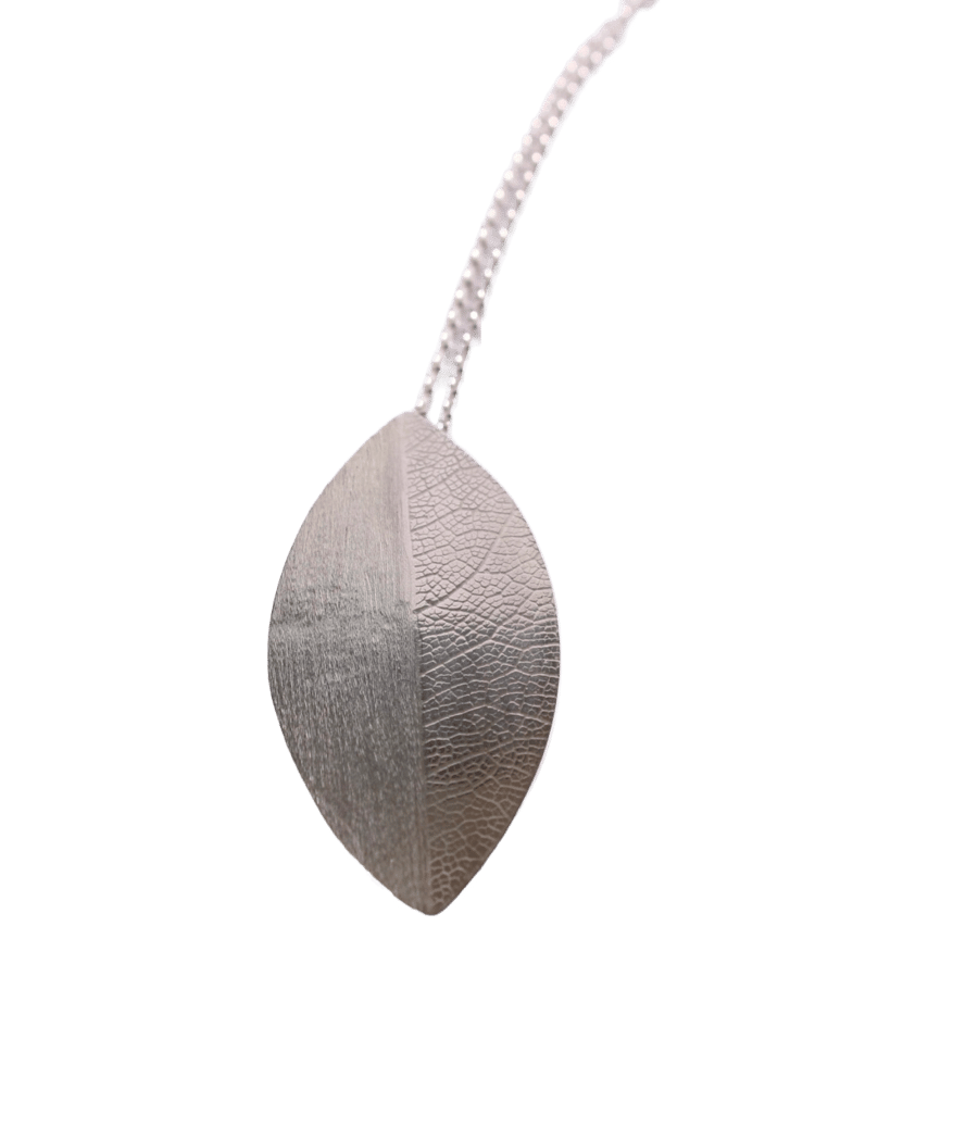 Handmade Sterling Silver Leaf Pendant 