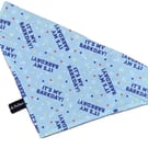 Dog bandana or neckerchief, over the collar bandana, It's My Barkday blue