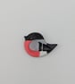 Handmade birthday card with removable clay bullfinch fridge magnet keepsake  - Image 8
