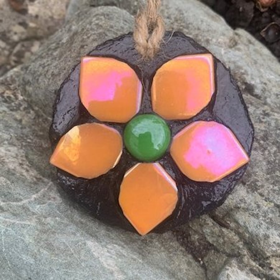 Tangerine Flower Mosaic