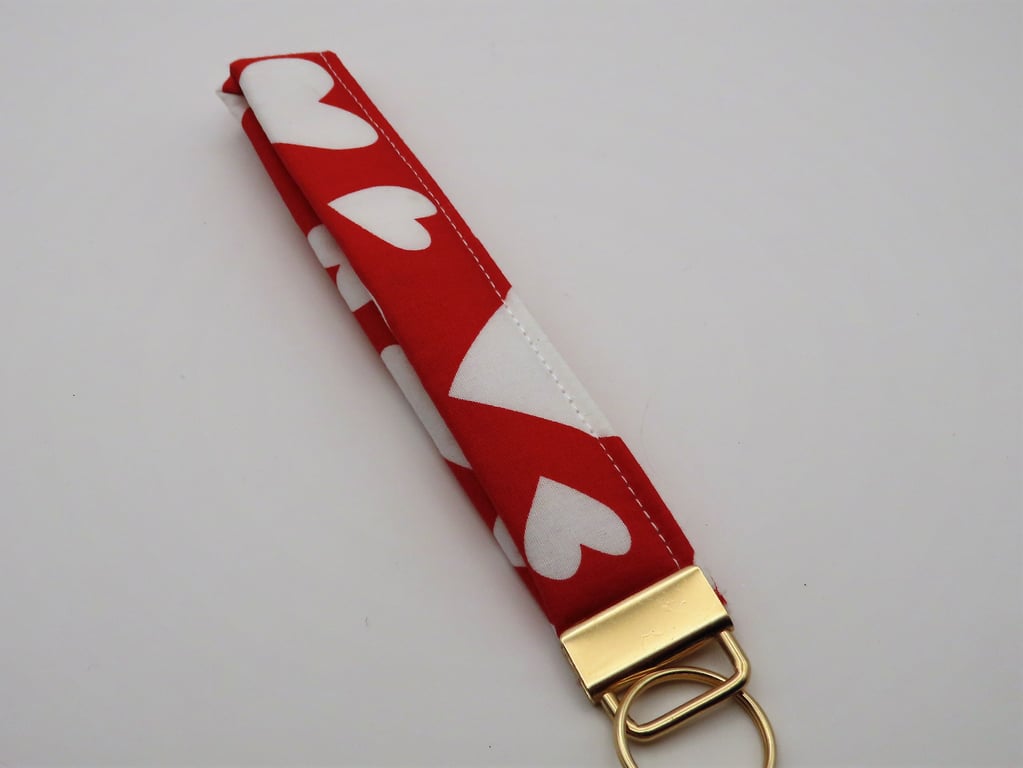 Red Heart Wristlet - Key Fob