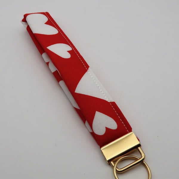 Red Heart Wristlet - Key Fob