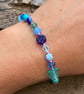 Blue Mix Beads & Sterling Silver Bracelet  - Image 6