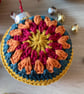 Crochet Christmas Baubles Set of 4 - Autumnal Colours - Tree Decorations - Image 8