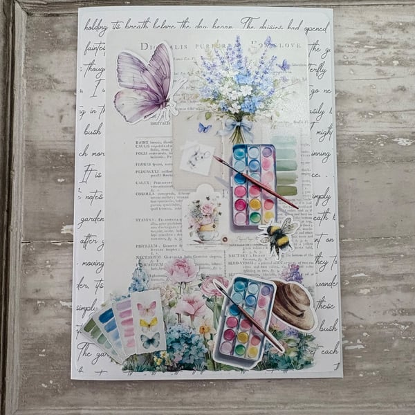 Greeting Card - Whispers from my Garden - Paintbox C273