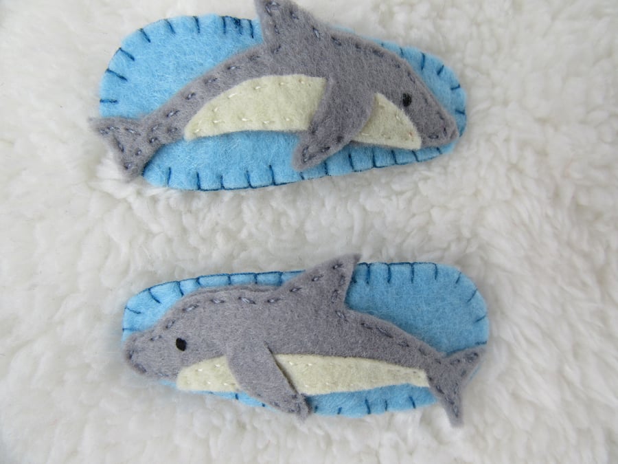 Dolphin hair clips, hair accessories, gift for girls