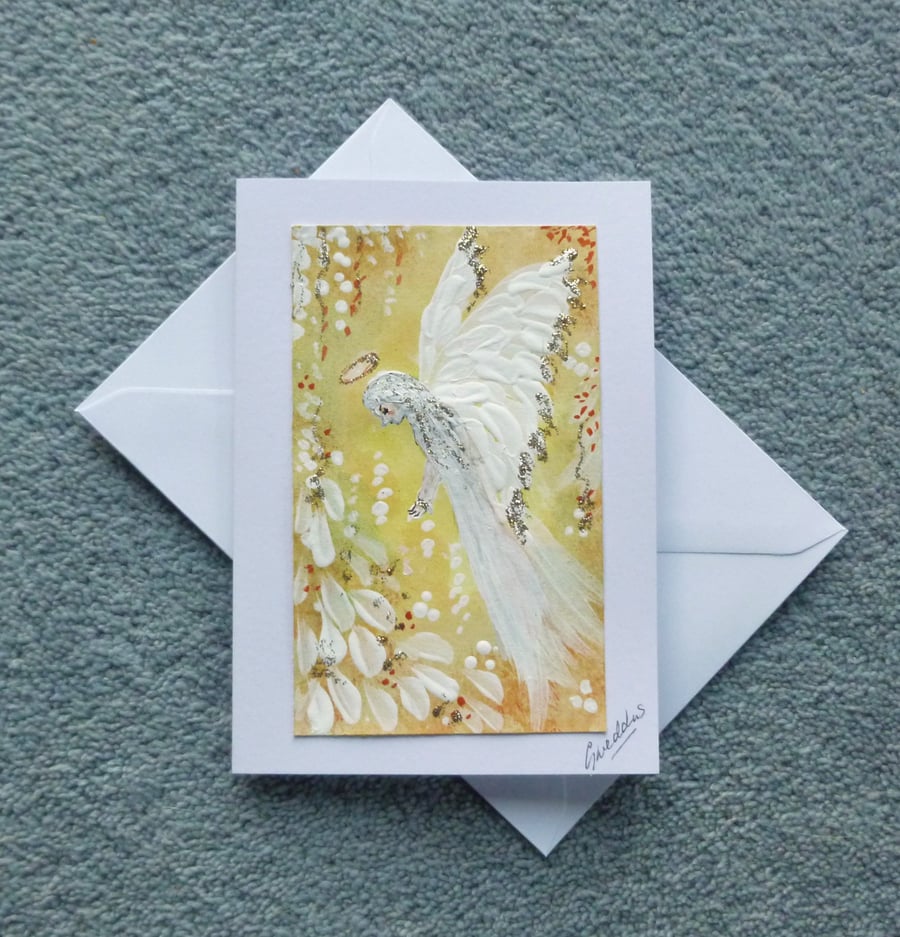 POST FREE angel greetings card with angel card reading ( ref F 334)