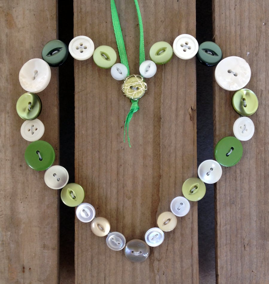 Button Heart Hanger