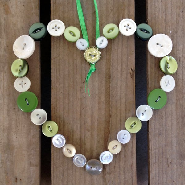 Button Heart Hanger